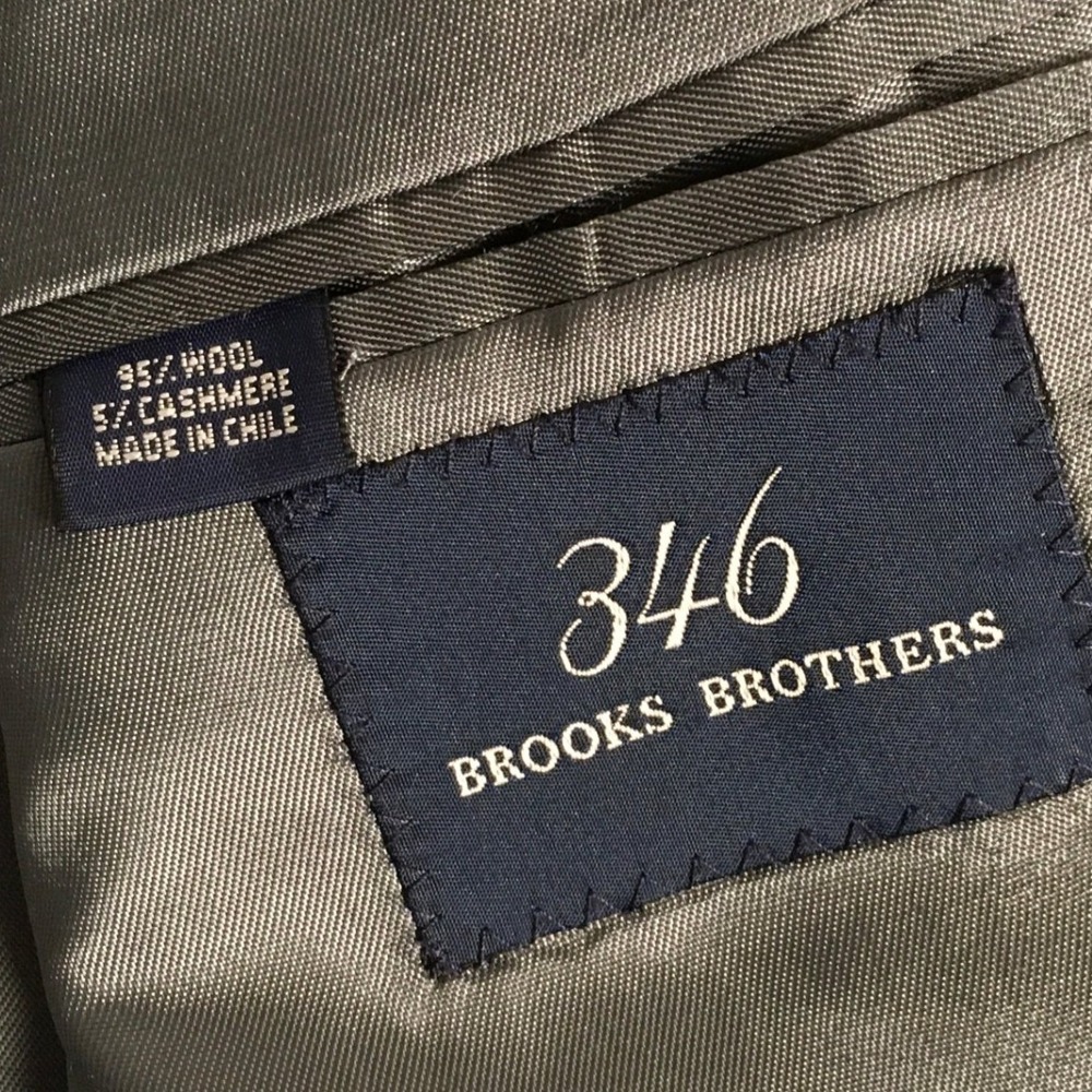 Brooks Brothers 346 Men's Blazer Suit Jacket Wool Cashmere Plaid Size 43R - Picture 5 of 12